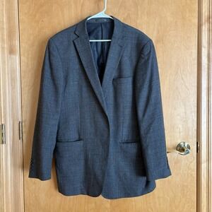 MANTONI jacket blazer coat super 140s‎ 100% wool Gray 44L *Missing Buttons